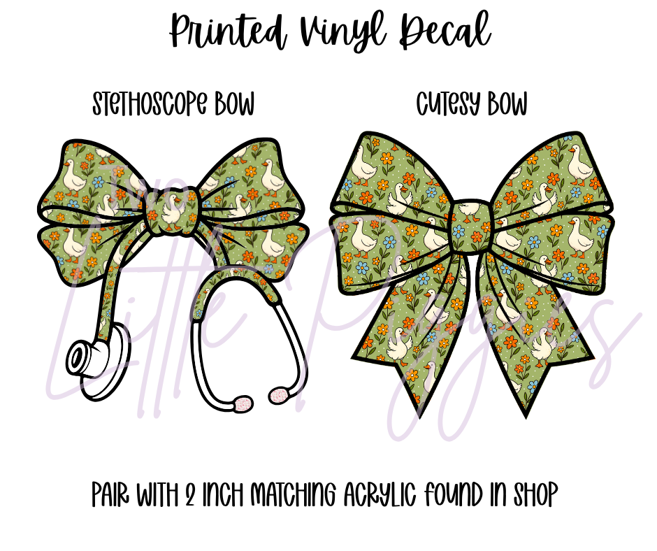 Printed Vinyl - Green Silly Goose