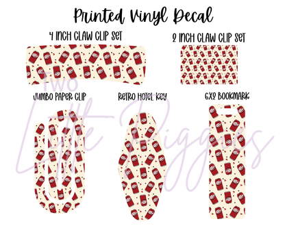Printed Vinyl - Dr Pepper - Cream