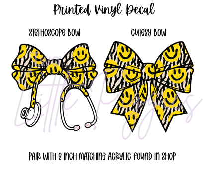 Printed Vinyl - Smiley Zebra Print