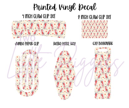 Printed Vinyl - Diet Coke - Cream