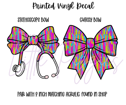 Printed Vinyl - Brushstroke Neon