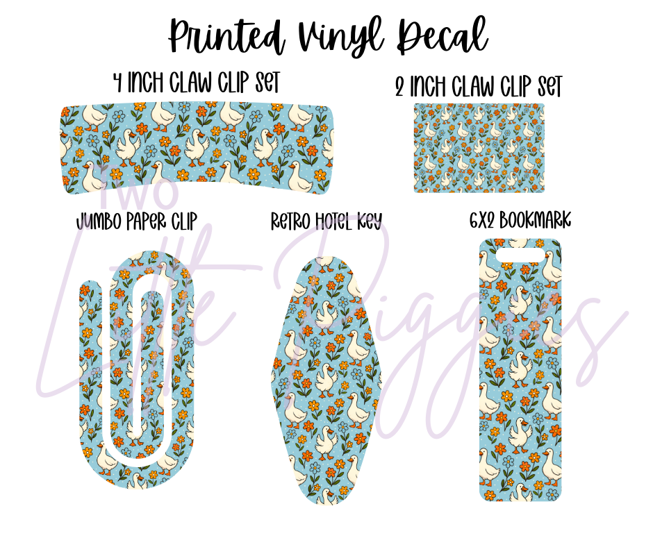 Printed Vinyl - Blue Silly Goose