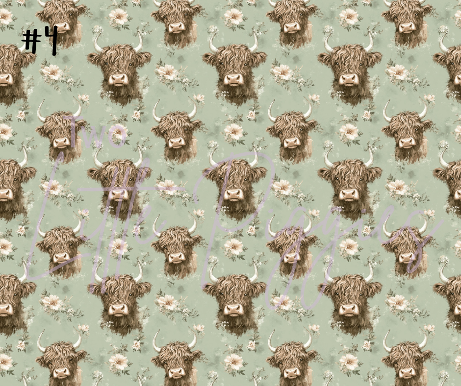 Printed Vinyl - Highland Cows