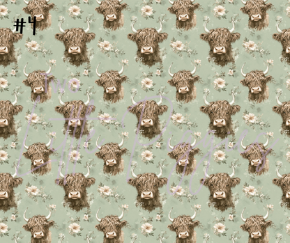 Printed Vinyl - Highland Cows