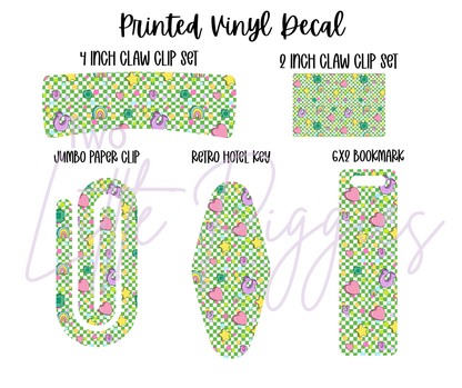 Printed Vinyl - St. Patrick's - Lucky Charms Checkered