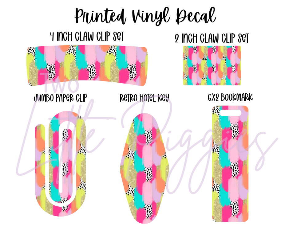 Printed Vinyl - Brushstroke Polka Dot