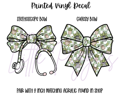 Printed Vinyl - Checkered Plants