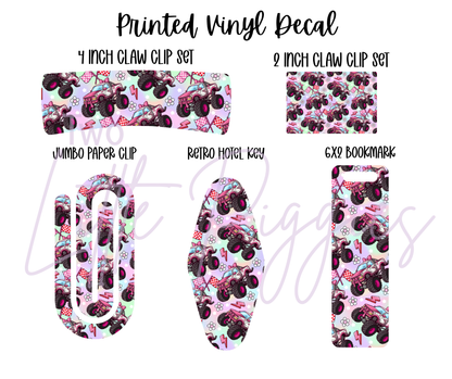 Printed Vinyl - Monster Truck - Hello Kitty