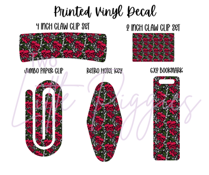 Printed Vinyl - Cherry Skulls