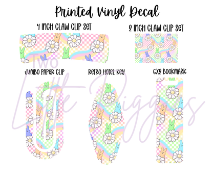 Printed Vinyl - Checkered Candy Bunny