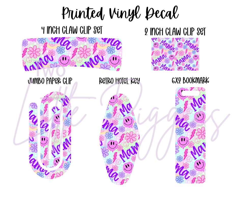 Printed Vinyl - Mama Smiley