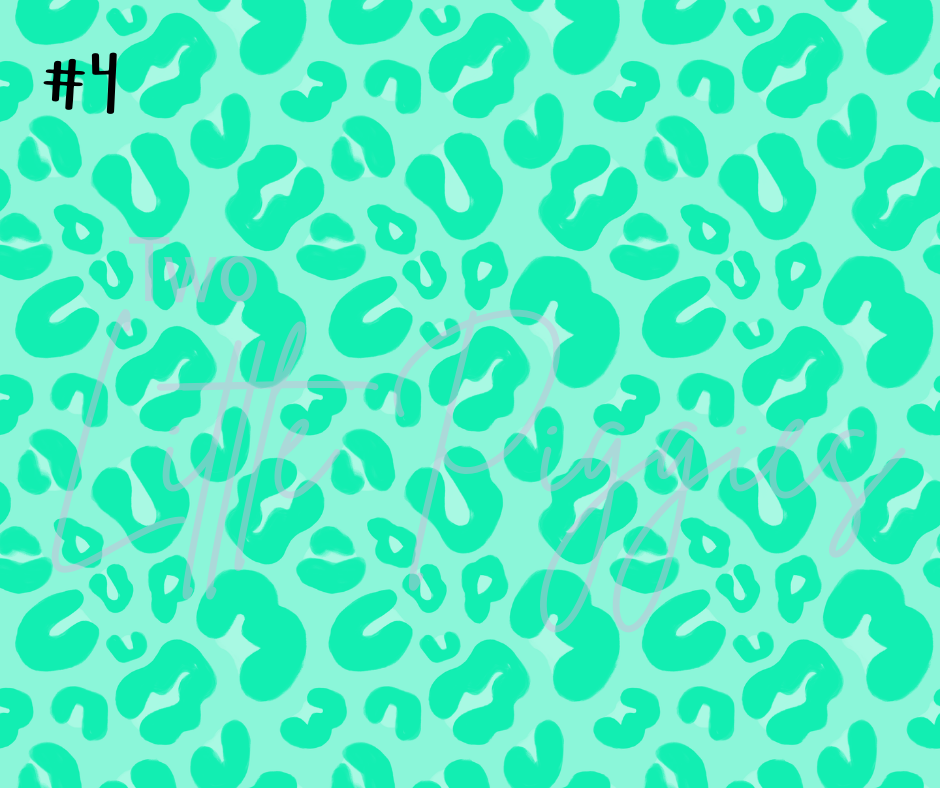 Printed Vinyl - Neon Leopard