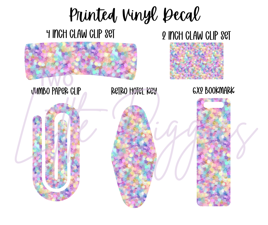 Printed Vinyl - Pastel Confetti