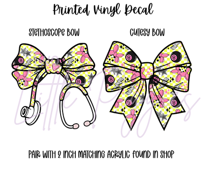 Printed Vinyl - Pink and Yellow 8 Ball