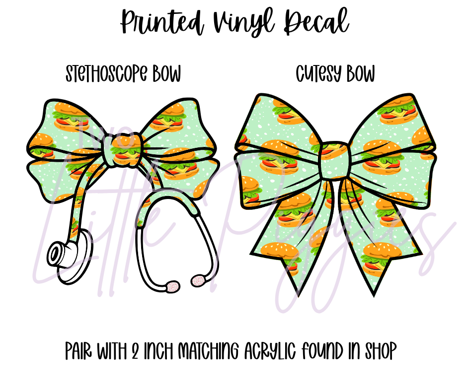 Printed Vinyl - Hamburgers
