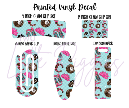 Printed Vinyl - Western Leopard 8 Ball