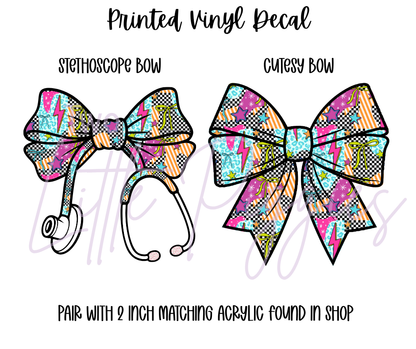 Printed Vinyl - Grunge Checkered Leopard