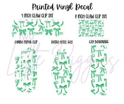 Printed Vinyl - St Patrick's Day Bows