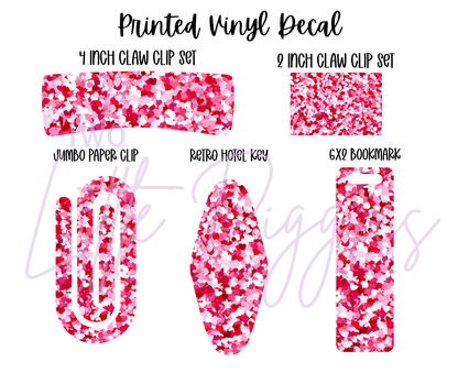 Printed Vinyl - Heart Confetti