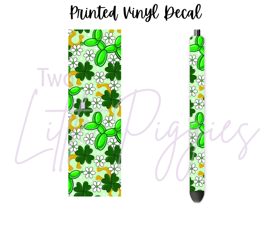 Printed Vinyl - St. Patrick's - Balloon Dog