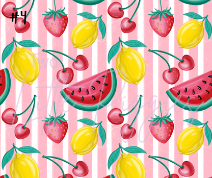 Printed Vinyl - Striped Fruit