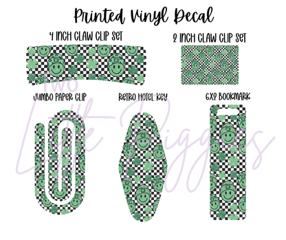 Printed Vinyl - Clover Smiley