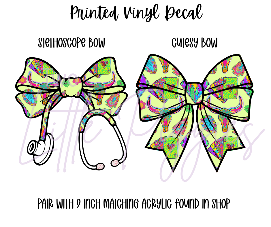 Printed Vinyl - Neon Western