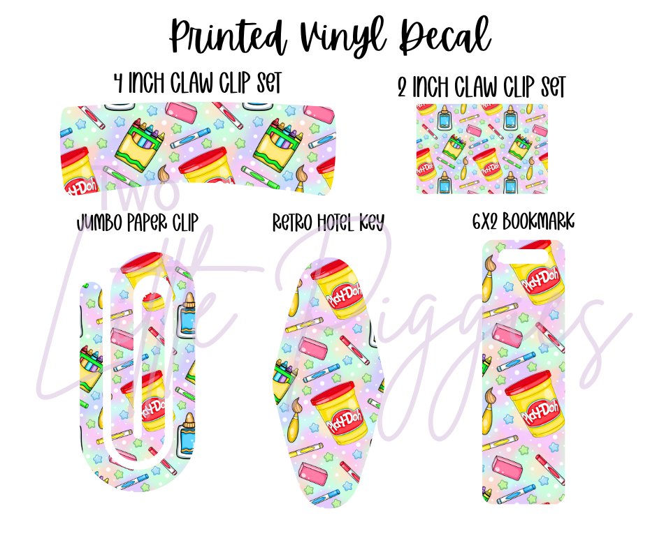Printed Vinyl - Back to School - School Supplies