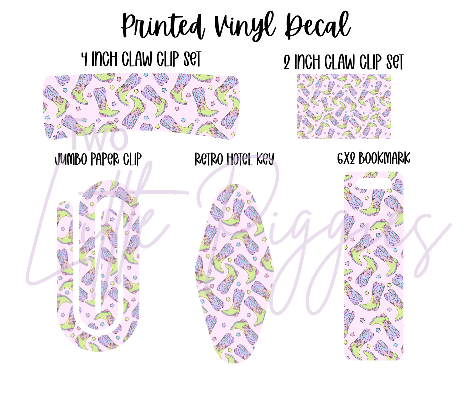 Printed Vinyl - Space Cowgirl Boots