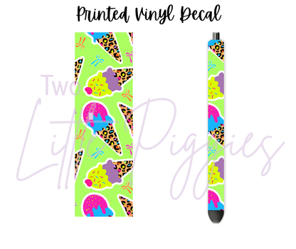 Printed Vinyl - Neon Ice Cream