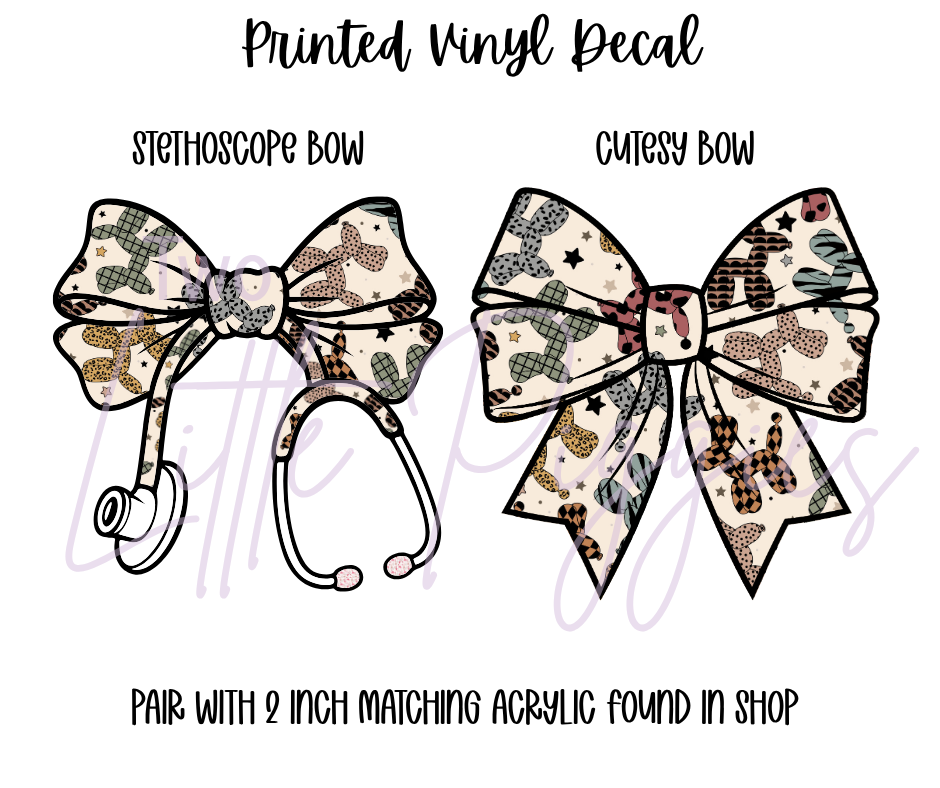 Printed Vinyl - Muted Balloon Dogs