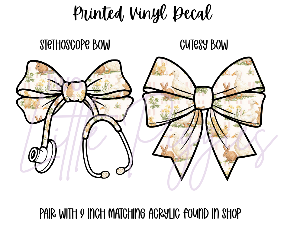 Printed Vinyl - Springtime Animal Doodle