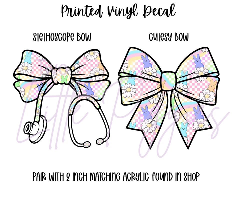 Printed Vinyl - Checkered Candy Bunny