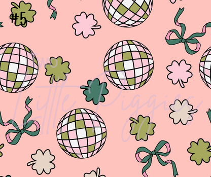 Printed Vinyl - St. Patrick's - Bows, Disco, and Balloon Dogs