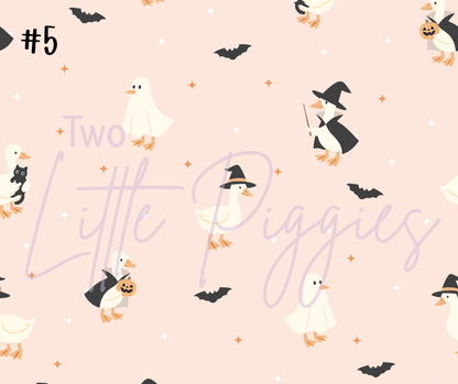 Printed Vinyl - Halloween Spooky Goose - Pink and Orange