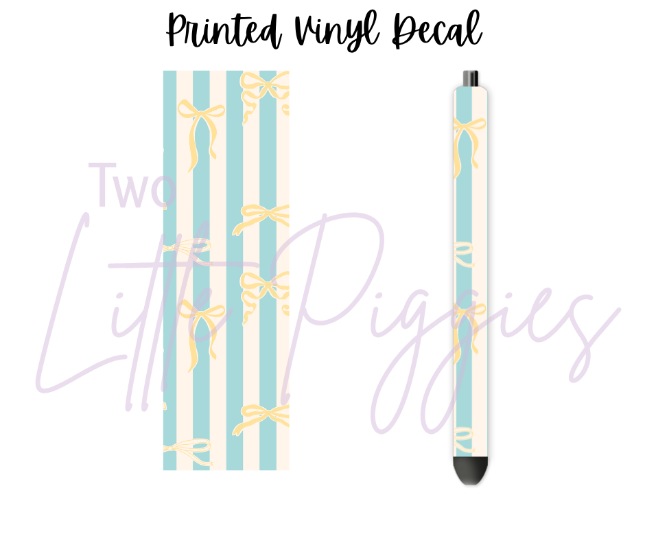 Printed Vinyl - Stripes and Bows