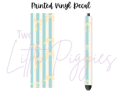 Printed Vinyl - Stripes and Bows