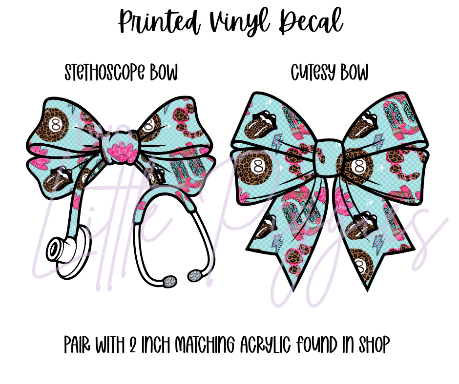 Printed Vinyl - Western Leopard 8 Ball