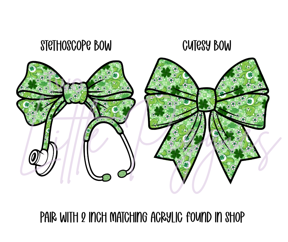 Printed Vinyl - St. Patrick's - Carebear