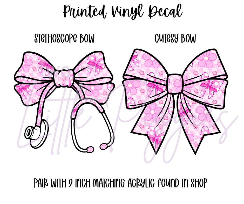 Printed Vinyl - Checkered Girly