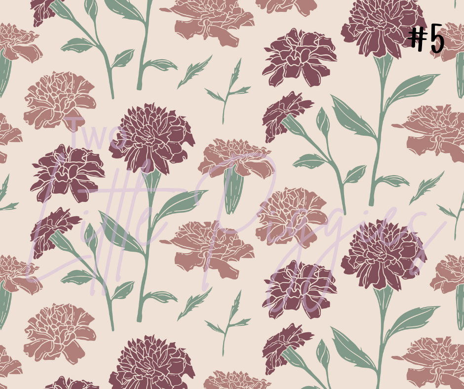 Printed Vinyl - Berry Mint Boho