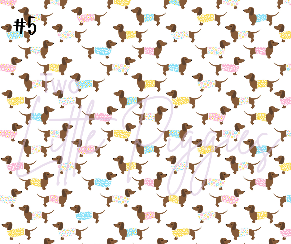 Printed Vinyl - Dachshund Fun
