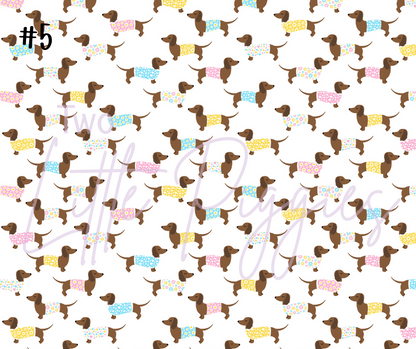 Printed Vinyl - Dachshund Fun