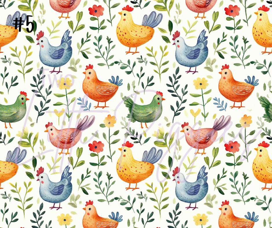 Printed Vinyl - Chickens 2