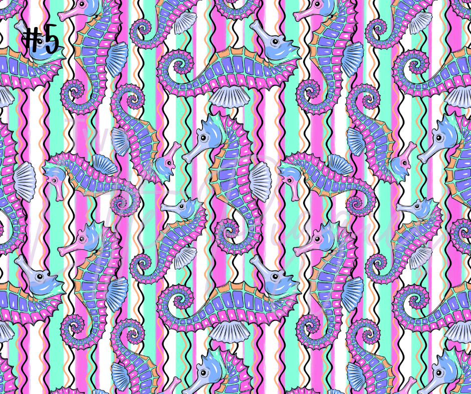 Printed Vinyl - Neon Ocean