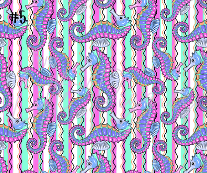 Printed Vinyl - Neon Ocean