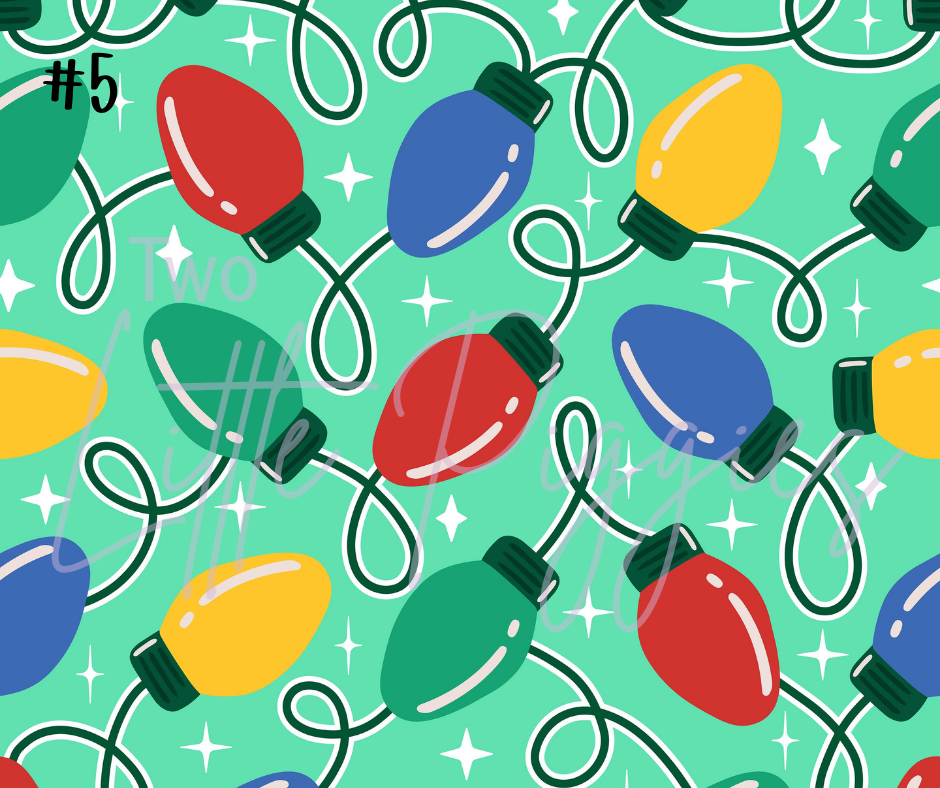 Printed Vinyl - Christmas Lights