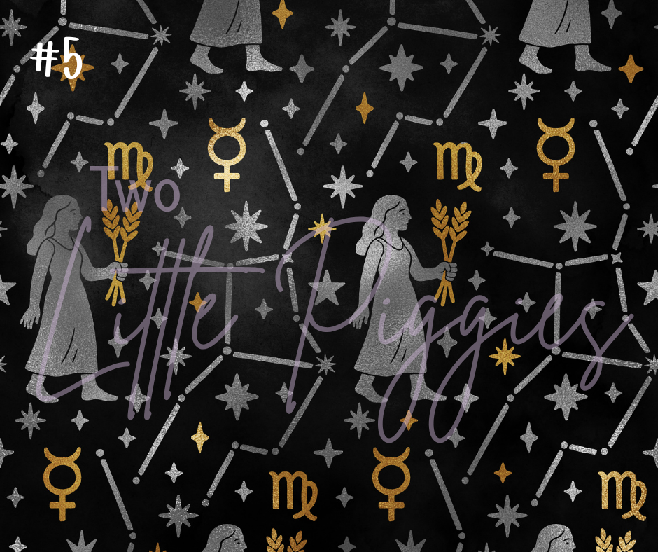 Printed Vinyl - Virgo - Black and Gold