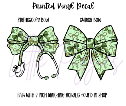 Printed Vinyl - St. Patrick's - Clover Bows