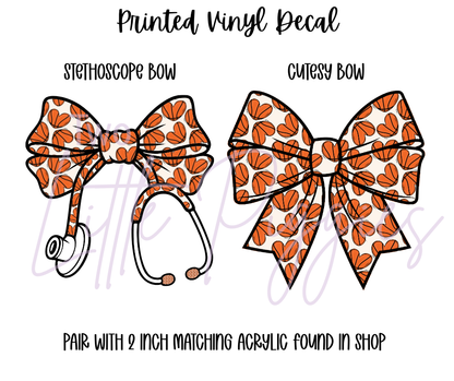 Printed Vinyl - Basketball Hearts